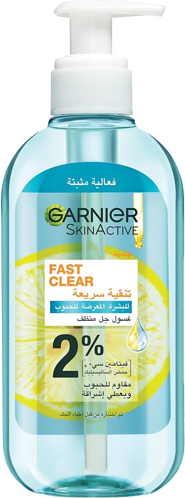 GARNIER FAST CLEAR GEL NETTOYANT ANTI ACNE 200ML main image 1