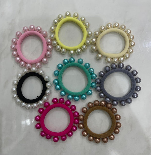 FASHION HAIR PEARL MULTI COLOR ELASTIC