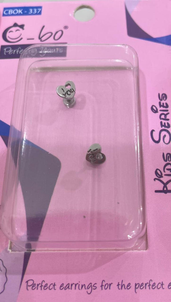 CBO EARING SILVER SMALL I LOV U