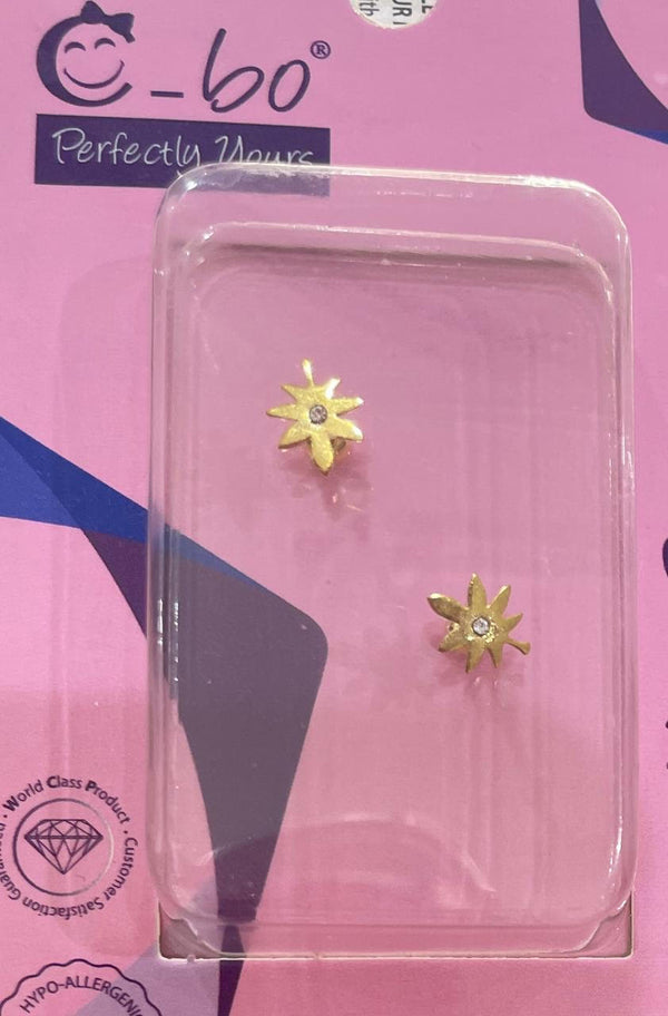CBO EARING GOLD LEAVES