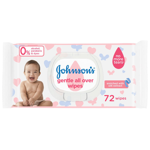 JOHNSON'S BABY WIPES 72S