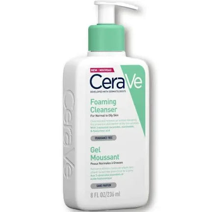 Cerave Foaming Cleanser For Normal to Oily Skin With Hyaluronic Acid 236ml