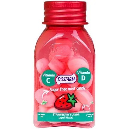 Dosfarm Sugar Free Candy With Vitamin C & Vitamin D Strawberry 22 g 1's