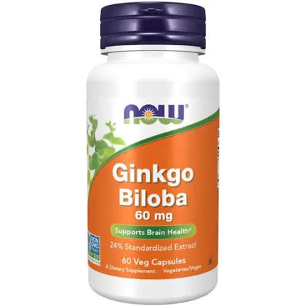 Now ginko biloba 60mg capsule 60s