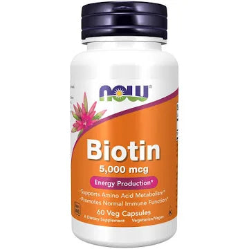 Now biotin 5000mcg capsule 60s