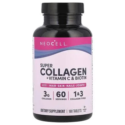 NeoCell Super Collagen + Vitamin C & Biotin, 180 Tablets