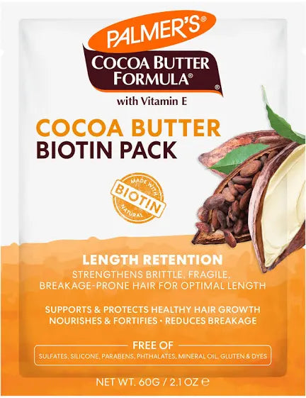 Palmer's Cocoa Butter Formula Biotin Pack|Length Retention|Strengthen Brittle Fragile Breakage Prone Hair For Optomal Length 60gm