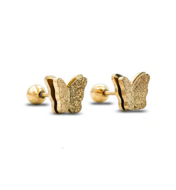 Cbo medical hypoallergy earring butterfly two layer