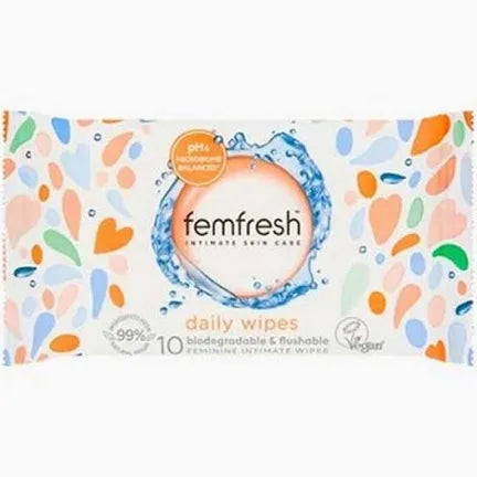 Fem fresh pocket wipes 10s
