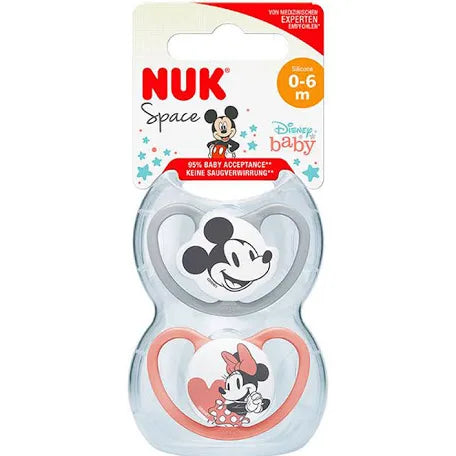 Nuk baby pacifier mickey minnie 0-6 month 2 piece