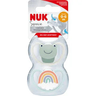 Nuk baby pacifier frog rainbow 0-6 month 2 piece