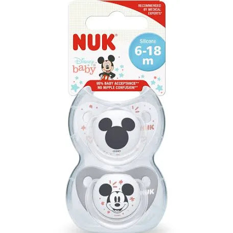 Nuk baby pacifier mickey face 6-18 month 2 piece