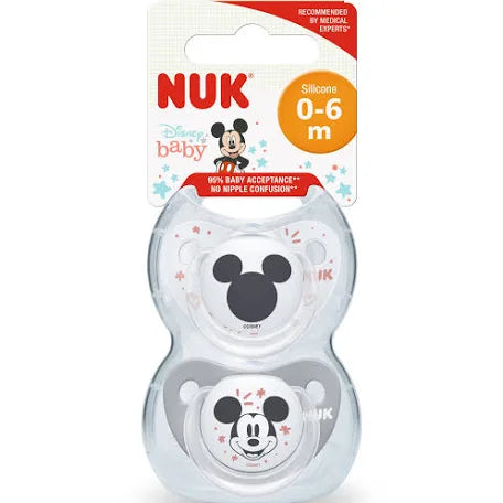 Nuk baby pacifier mickey face 0-6 month 2 piece