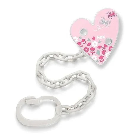 Nuk baby chain pink heart