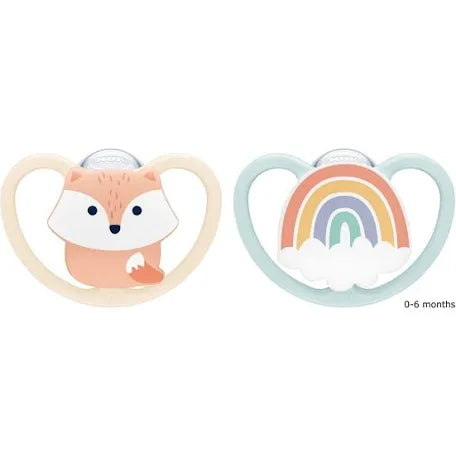 Nuk baby pacifier fox rainbow 0-6 month 2 piece