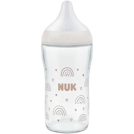 Nuk baby perfect match  no colic glass bottle 260ml