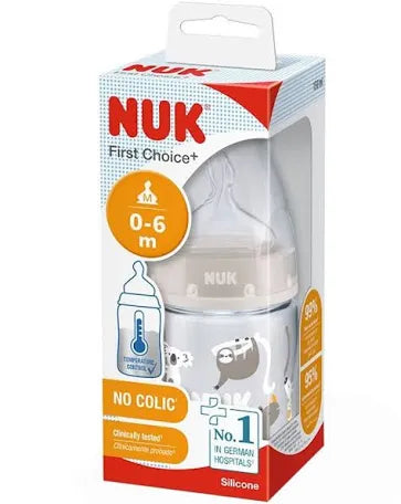 Nuk baby first choice no colic white plastic bottle 0-6 m 150ml