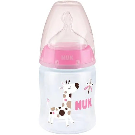 Nuk baby first choice no colic pink plastic bottle 150ml