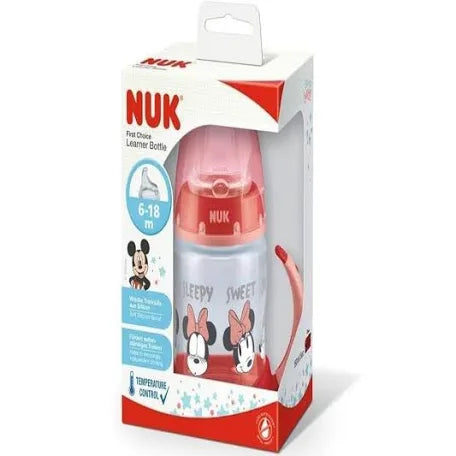 Nuk baby first choice  learner bottle minnie 6-18m plastic 150ml