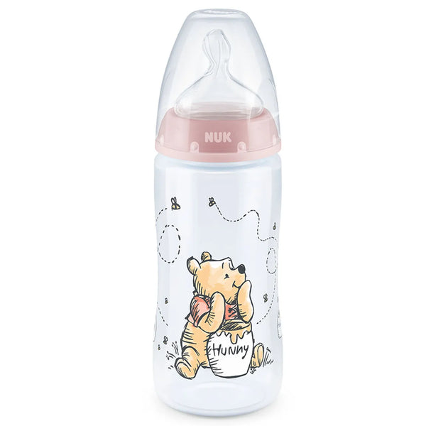 Nuk baby first choice no colic winnie pooh pink plastoc  bottle 300ml