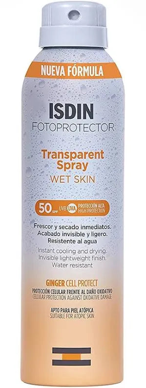 Isdin Fotoprotector Wet Skin Transparent Spray 50+ 250ml