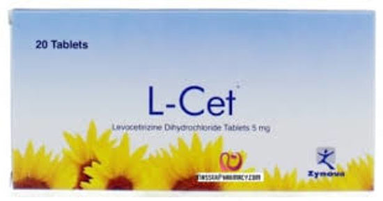 L-Cet 5Mg Levocetirizine Dihydrochloride Tablets 20