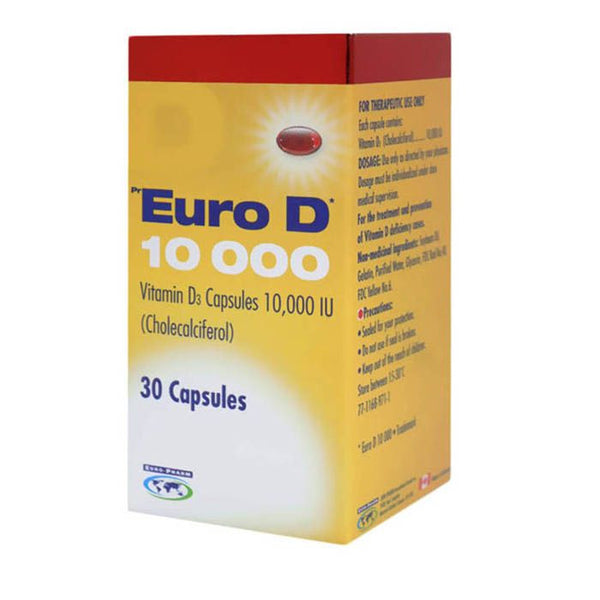 Euro-d 10000 Iu Vitamin D3 Caps  30s