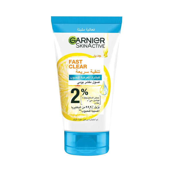 GARNIER FAST CLEAR EXFOLIATING WASH 150ML