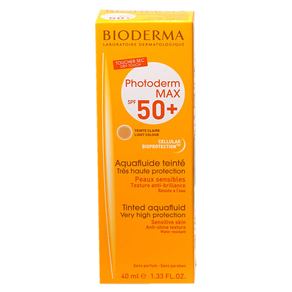 بيوديرما فوتوديرم ماكس SPF50 + سائل مائي فاتح خفيف اللون 40 مل