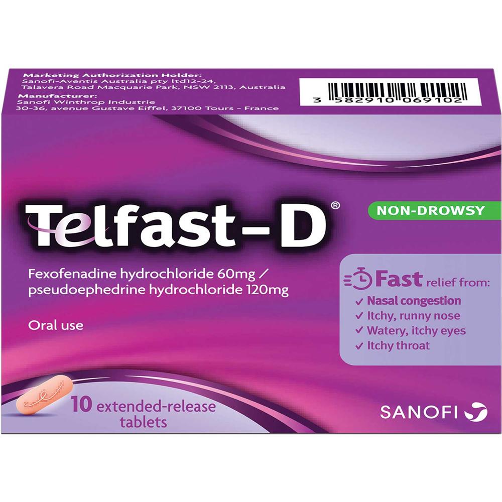 Telfast D 10 Extended Release Tablets Zozopharmacy telfast-d-10-extended-release-tablets-zozopharmacy
