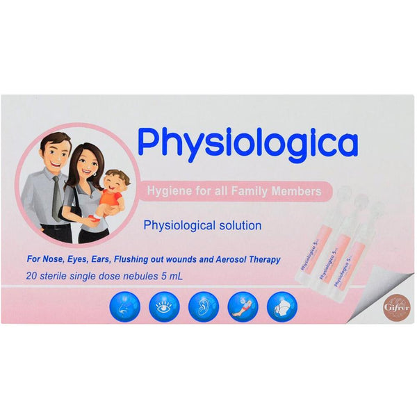 Physiologica Nasal And Ophthalmic Solution 5 ML Doses 20 Pieces