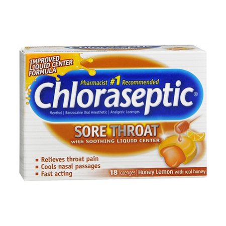 Chloraseptic Honey Lemon 18 Lozenges