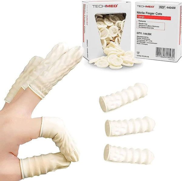 CARE WELL 527 LATEX FINGER COTS ASS
