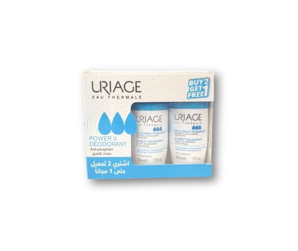 Uriage Deo Roll On Power, 50ml, 3 Pieces