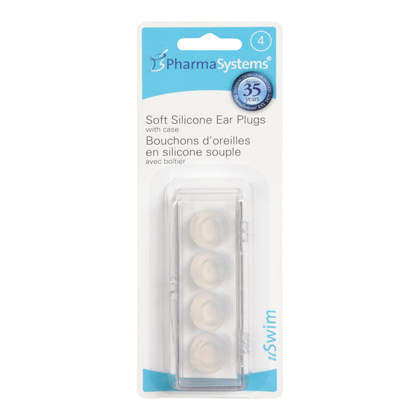 Pharma Systems 840 Soft Silicone Ear Plugs, 4 Pieces