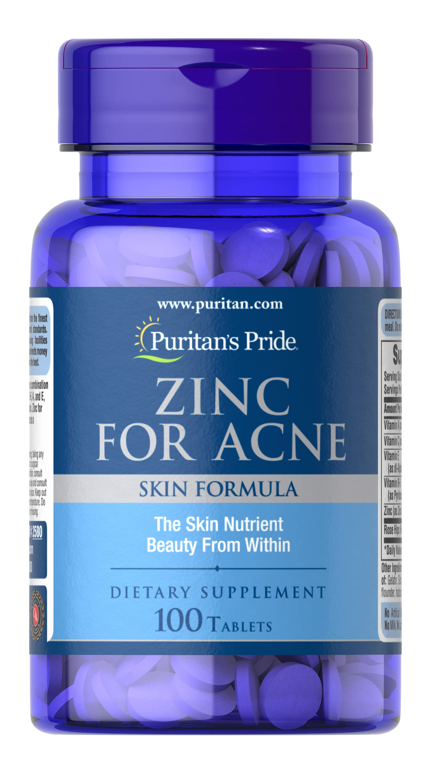 Puritan's Pride Zinc for Acne Tabs 100s – zozopharmacy