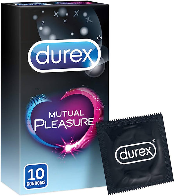Durex Mutual Pleasure Condoms Designed for Him & Her, Pack of 10