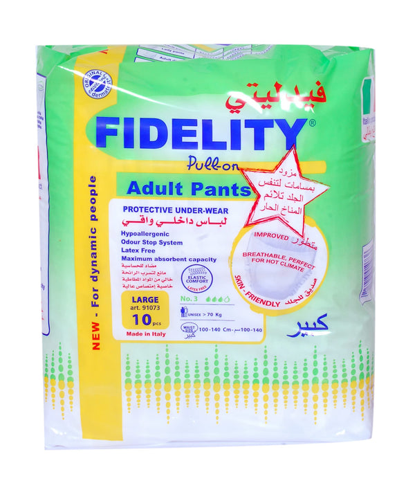 FIDELITY DIAPER PULLON L 10S