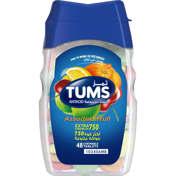 Tums Extra Strength 750 Assorted Fruit 48s