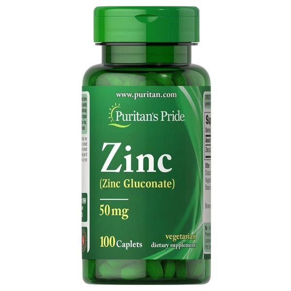 Puritan's Pride Zinc Gluconate 50Mg Capsules, 100 Count