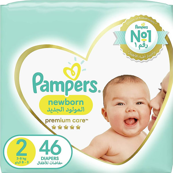 Pampers Premium Care Diapers Size 2 3-8 kg 46 Baby Diapers