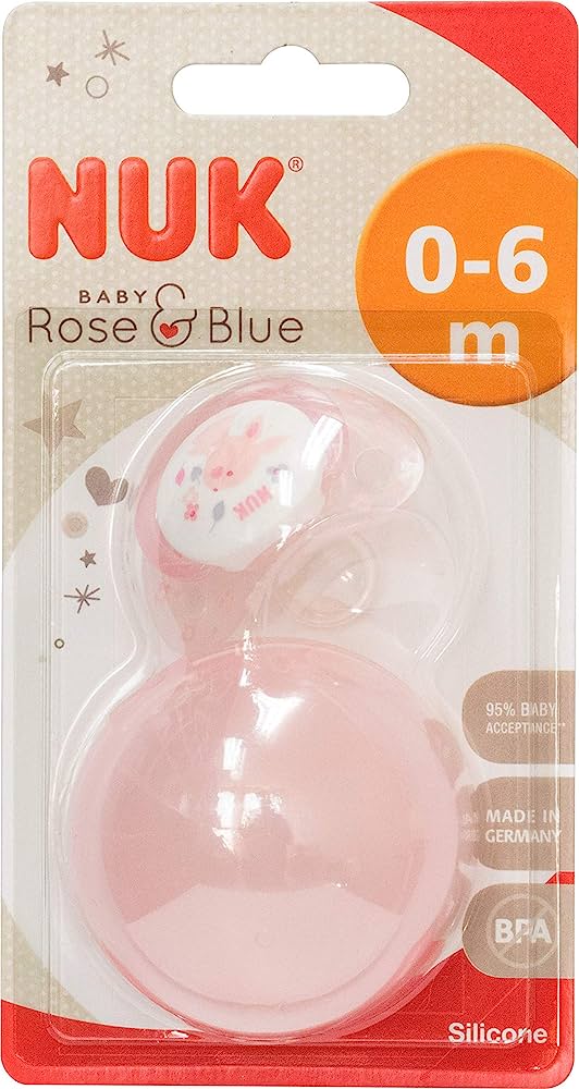 NUK SOOTHER S1 ROSE 1/BLC