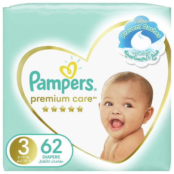 PAMPERS PREM 3 DIAP 62S