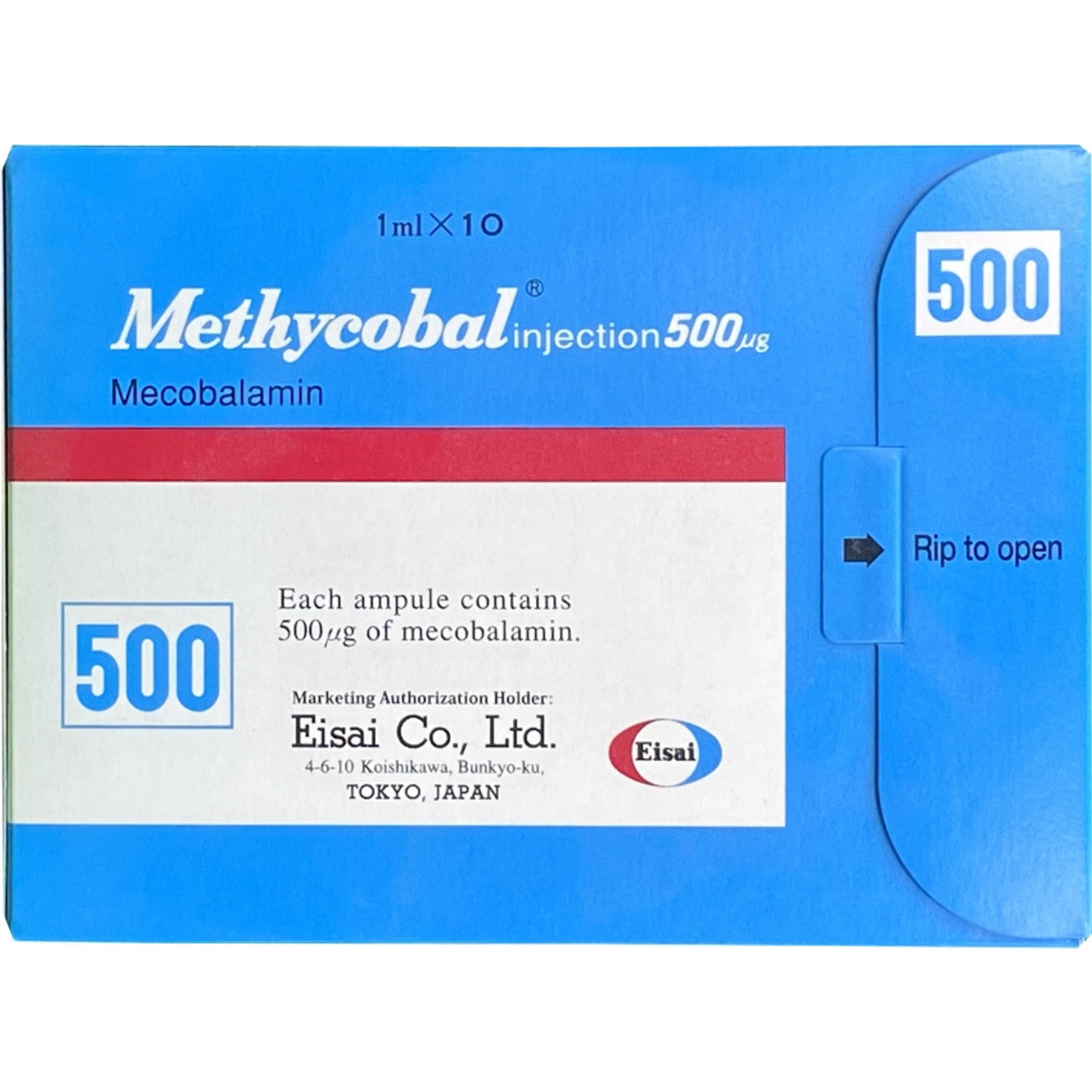 EISAI METHYCOBAL 500 MG AMP 10S – zozopharmacy