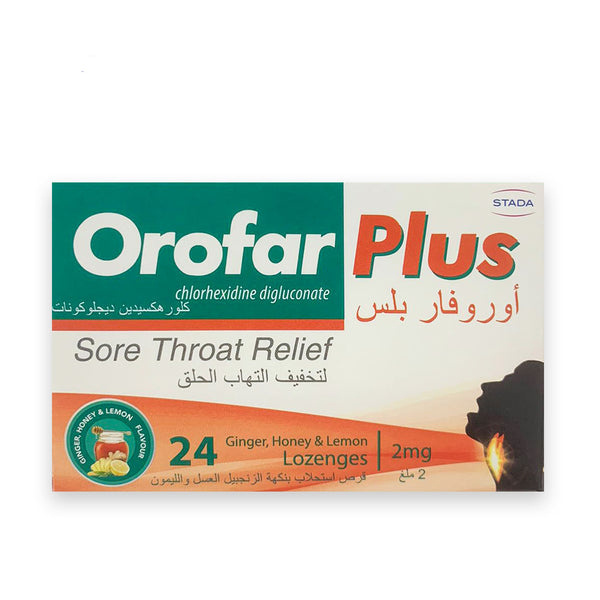 OROFAR PLUS LOZ GINGER HONEY LEMON 24S