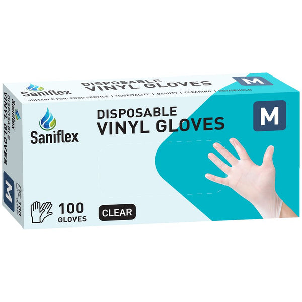 VINYL GLOVES MEDIUM 100'S
