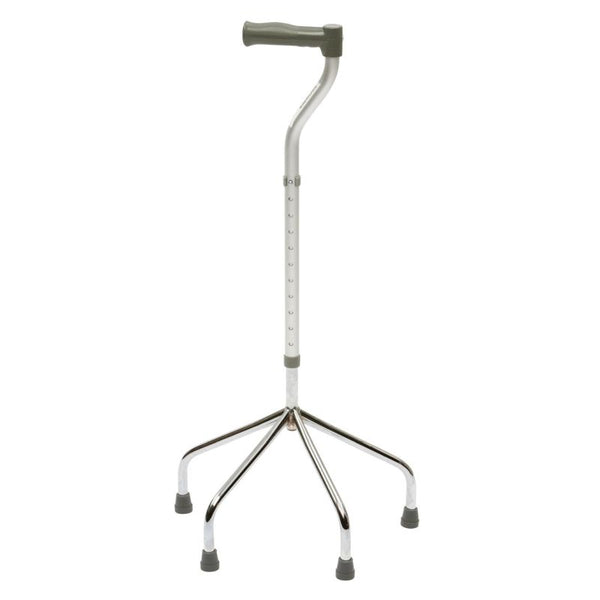 WALK STICK QUAD CANE SILVER