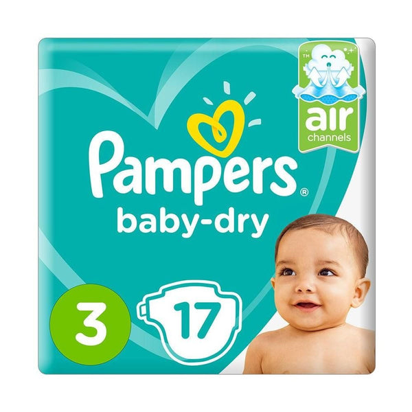 PAMPERS 3 MEDIUM 17 DIAPERS
